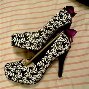 Iron Fist Misfits Fiend Skull Platform Pumps